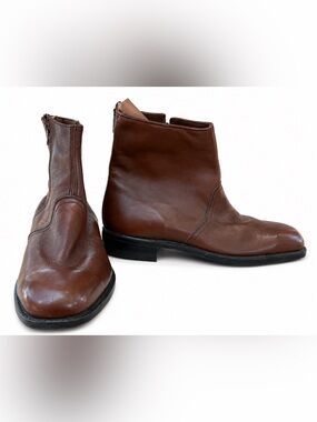 vintage Santa Rosa Brand Side-Zip Steel Toe Dress Safety Boots